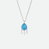 Diamond necklace with turquoise