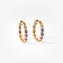 Gold hoops with colorful sapphires