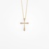 Cross in yellow gold with diamonds