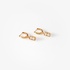 Pink gold dangling diamond in a rectangular