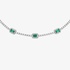 Tennis necklace with emeralds