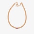 Gold chain necklace with ruby