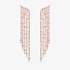Pink gold long rain earrings with diamonds