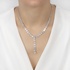 white gold diamond drop necklace with invisible setting