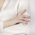 Big white gold ring with aquamarine and diamonds