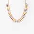 Gold necklace with fancy colored baguette sapphires and diamonds