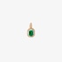 Pink gold earcuff with diamonds and emerald