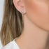 Long chain earrings with diamonds