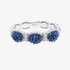 Unique bangle bracelet with diamonds and sapphires
