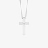 White gold cross with matte details