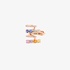 Pink gold single earcuff with colourful sapphires and diamonds