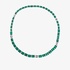 White gold baguette emerald necklace