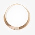 Stainless steel pink gold plated necklace