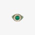 Δαχτυλίδι κροκό με πράσινο σμάλτο και μαλαχίτη
