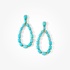 Silver semi precious gold plated earrings with turquoise paste