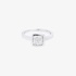 White gold square ring with diamonds