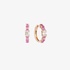 pink gold hoops with pink sapphires and diamonds
