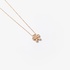 Gold flower pendant with diamonds