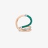 Demetra green ring with diamonds