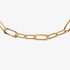 Gold long link necklace