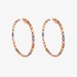 Hoops Earrings with rainbow sapphire