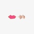 Netali Nissim silver  mini lips earrings fuchsia