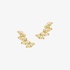 Marquise shape earrings with yellow diamonds