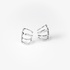 Modern triple white gold diamond hoops