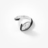 White gold Marquise diamond ring with invisible setting and black enamel