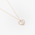 Gold heart shaped pendant with mother of pearl