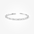Luxurious white gold bangle with diamonds