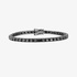 Tennis bracelet with black diamonds