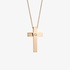 Plain yellow gold cross with a diamond on the center