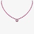 Impressive ruby necklace with invisible setting and diamonds