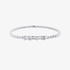 ''Love'' white gold elastic bracelet with diamonds