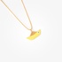 Boat pendant with yellow enamel