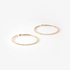 Gold hoops with diamonds