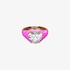 Δαχτυλίδι Chiara Ferragni με ροζ σμάλτο και λευκή καρδιά από ατσάλ