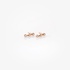 Tiny pink gold dangling earrings with diamonds