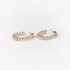 Gold diamond hoops