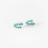 Modern double turquoise hoops