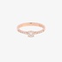 pink gold flower ring with diamonds