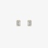Square earrings with baguette diamonds