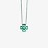 Green cross in white gold  with emeralds