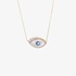 Evil eye with mother of pearl and topaz