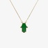 Netali Nissim silver mini hamsa necklace green