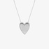 White gold heart pendant with diamonds