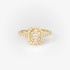 Gold diamond rosette ring