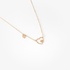 Gold outline heart pendant