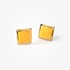 Square yellow silver earrings